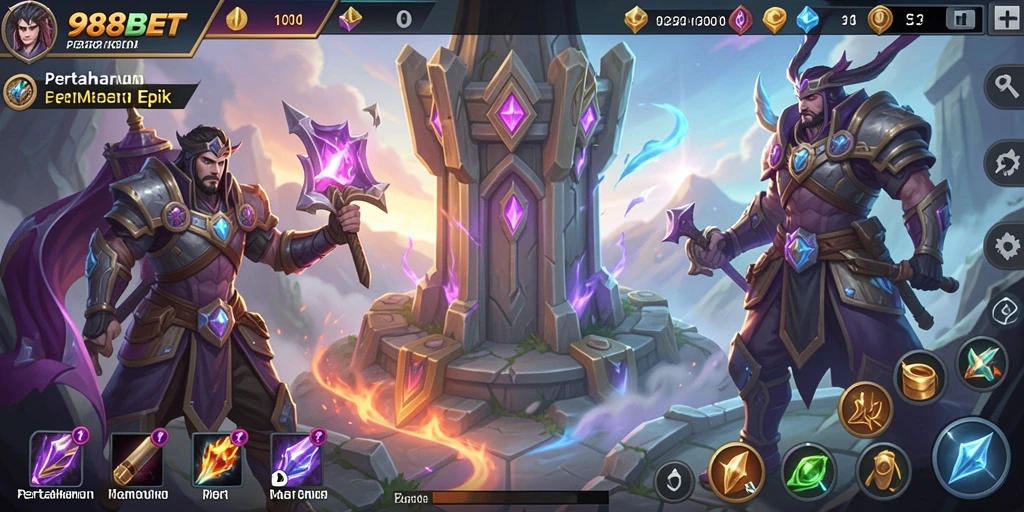 Tampilan gameplay seru dan strategi menara di 988BET.