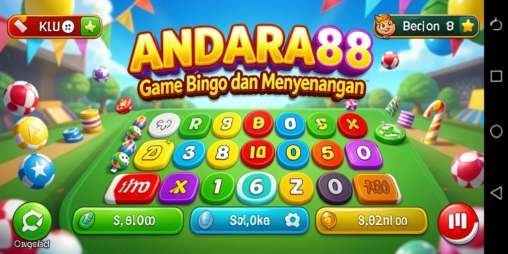 Tampilan menarik dari gameplay Bingo di ANDARA88.