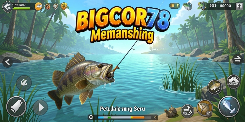 Gameplay memancing yang mendebarkan di BIGCOR78.