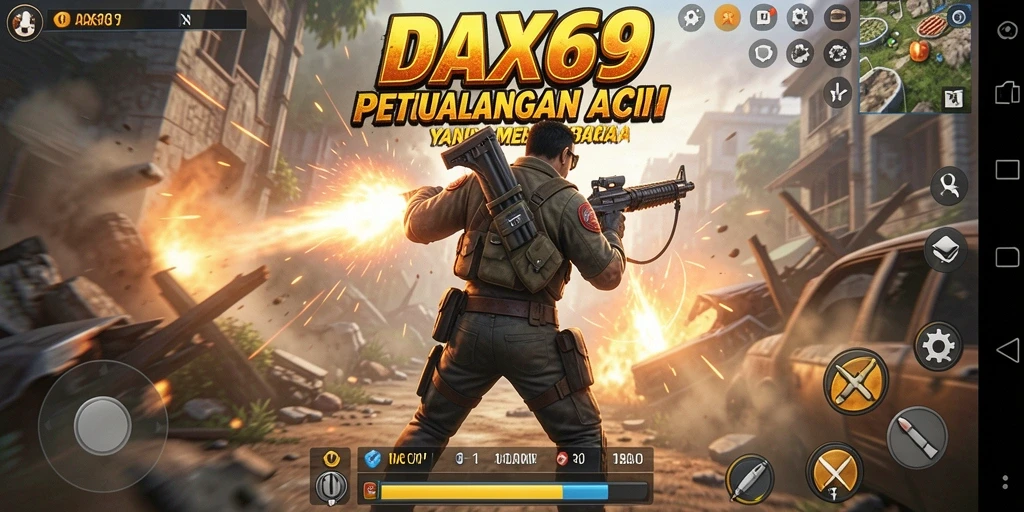 Tampilan gameplay DAX69 yang penuh aksi dan keseruan.