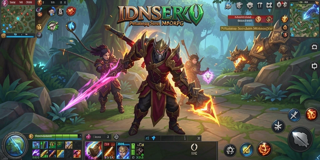 Tampilan gameplay yang menakjubkan dari IDNSERU dalam petualangan MMORPG.