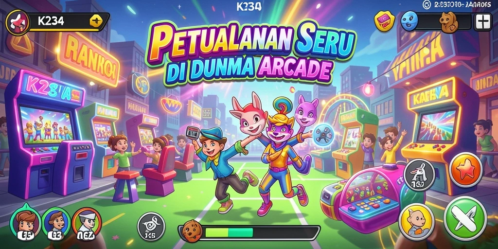 Tampilan gameplay K234 yang seru dan penuh warna.