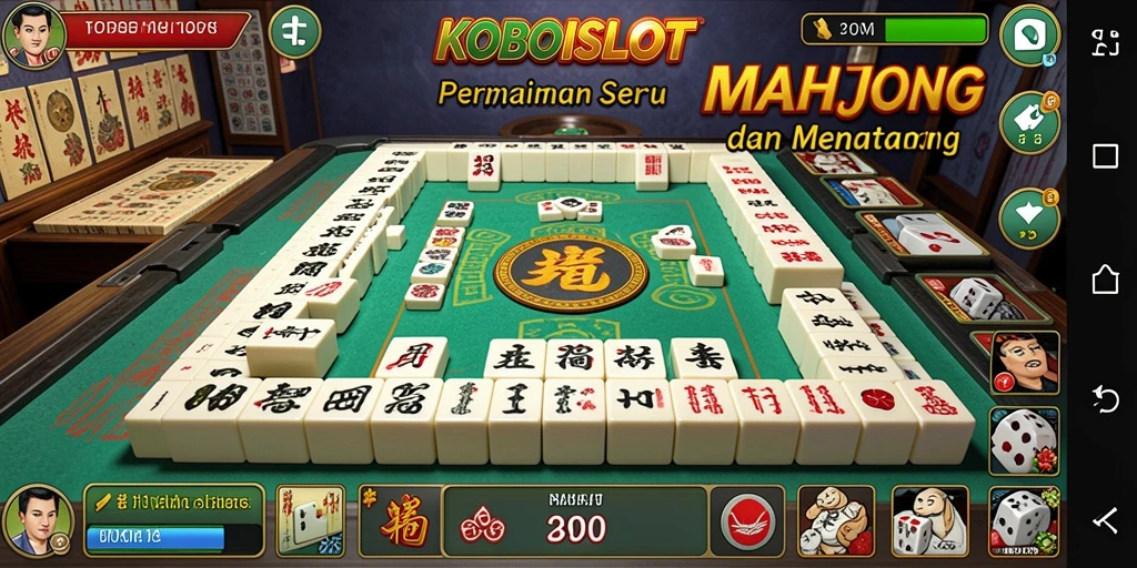 Tampilan permainan Mahjong di KOBOISLOT yang seru dan menantang.