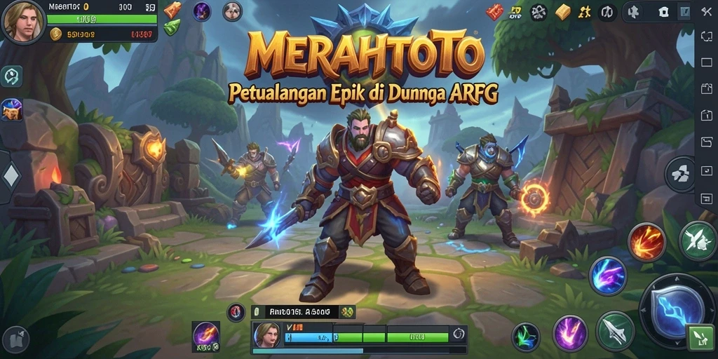 Tangkapan layar gameplay MERAHTOTO menampilkan aksi pertarungan yang seru.