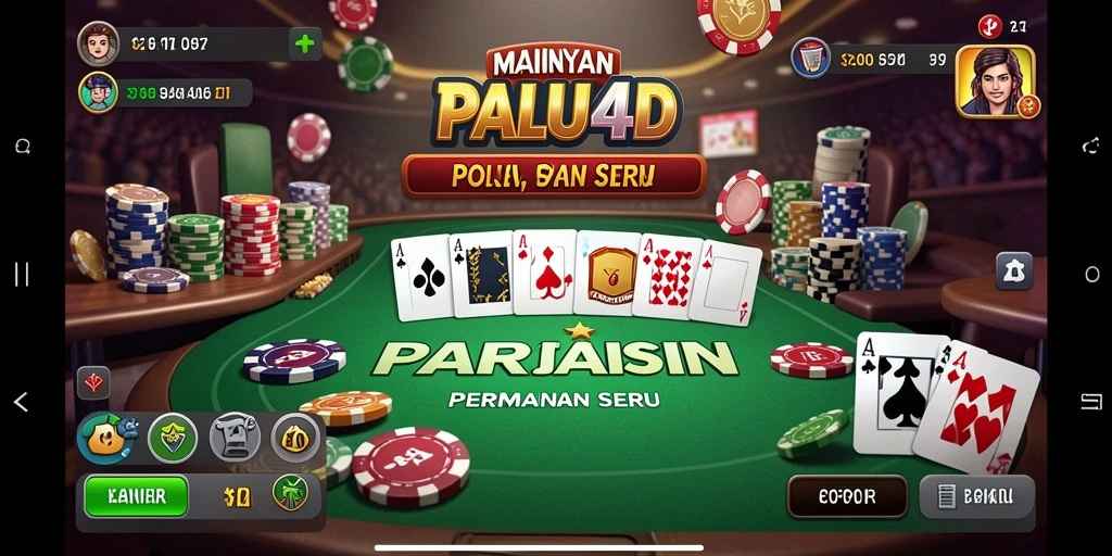 Screenshot utama PALU4D menampilkan gameplay poker yang seru.