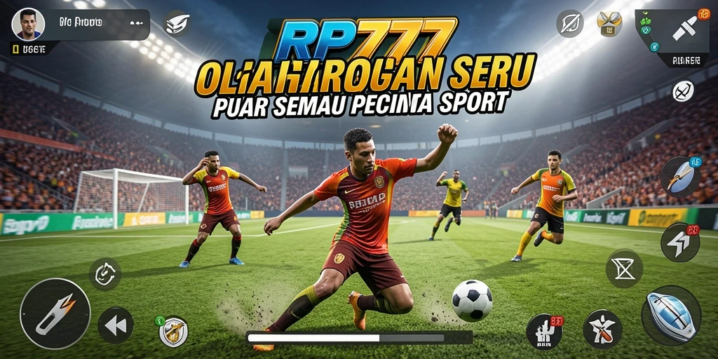 Screenshot menunjukkan aksi mendebarkan dalam pertandingan olahraga.