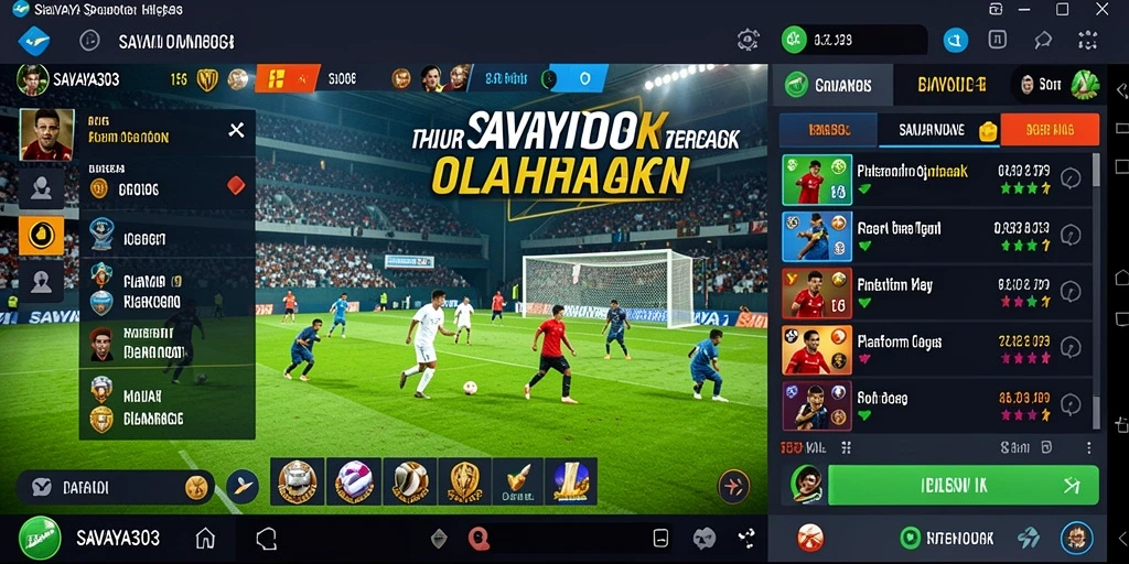 Screenshot utama dari SAVAYA303 menampilkan tampilan layar sportsbook yang interaktif.