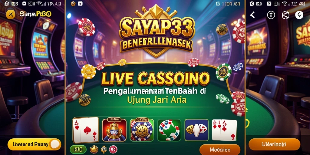 Gameplay menegangkan di SAYAP33 dengan dealer langsung untuk pengalaman kasino nyata.