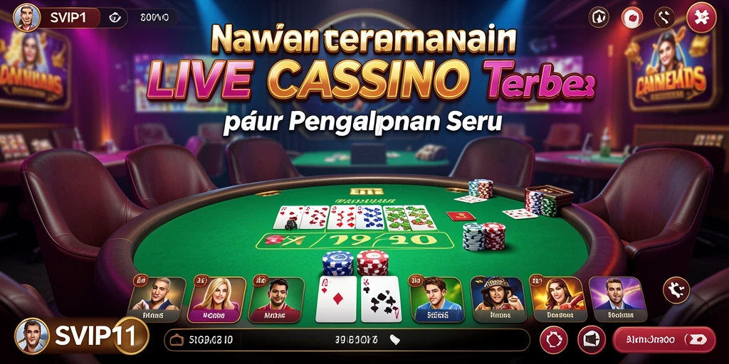 Gameplay mendebarkan di SVIP1 menunjukkan suasana Live Casino yang seru.