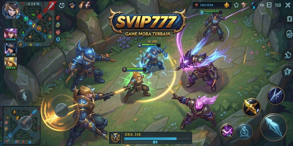 Screenshot gameplay SVIP777 menampilkan aksi pertempuran seru.