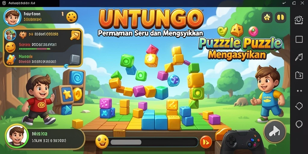 Tampilan gameplay seru dari UNTUNGGO yang menantang.